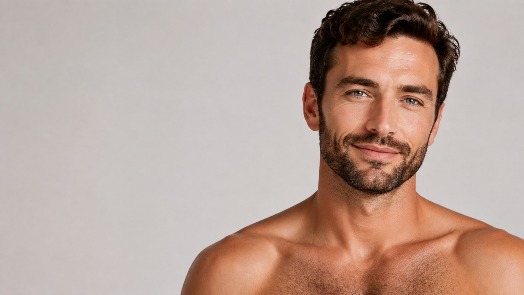 A man with clear, healthy skin