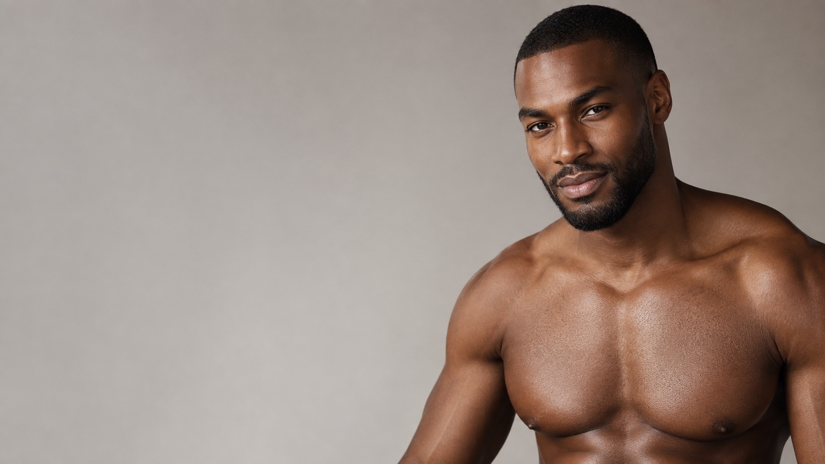 A man with clear, healthy skin