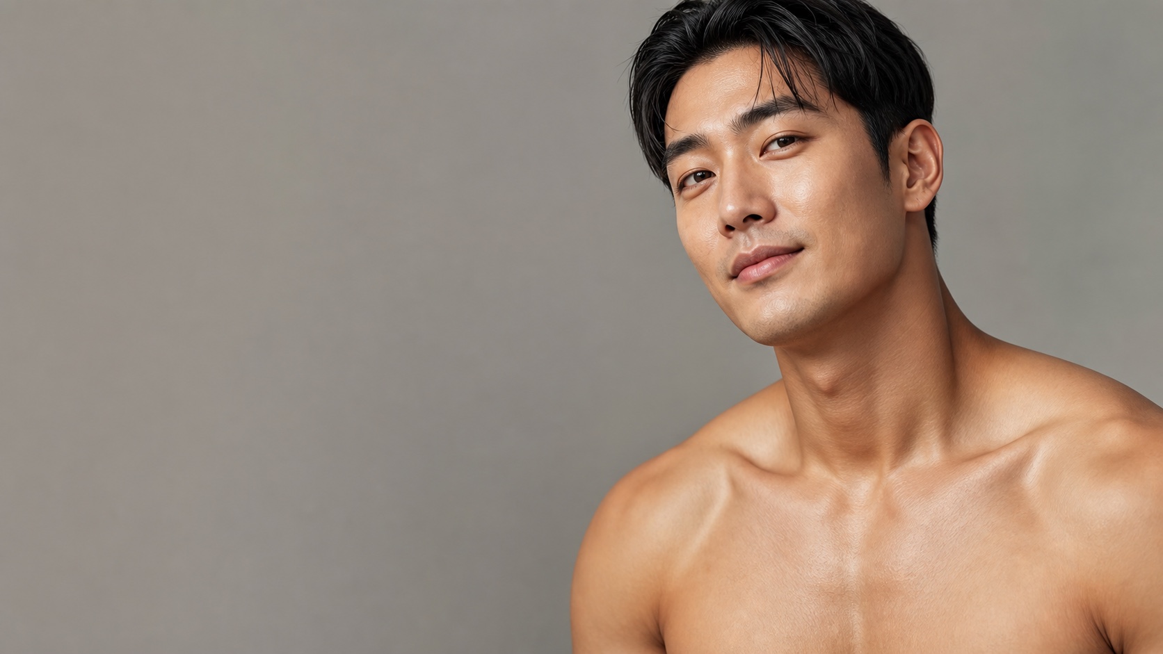 A man with clear, healthy skin